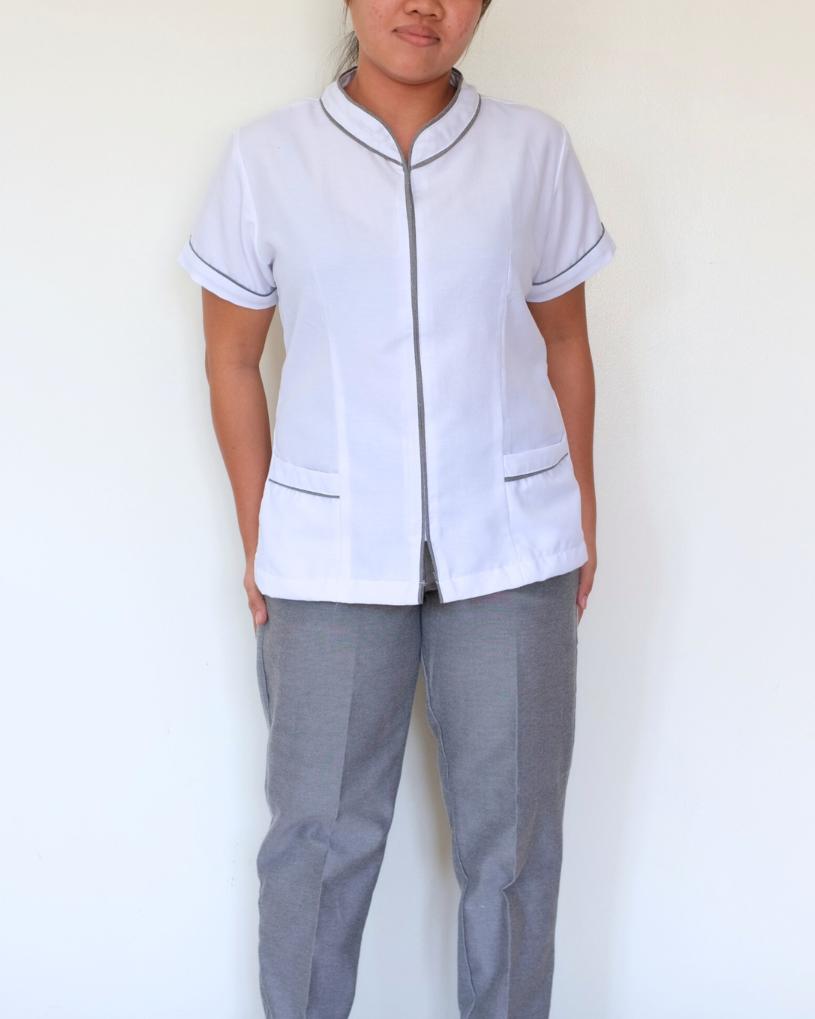 Mira Chinese Collar in Chambray - Top Only