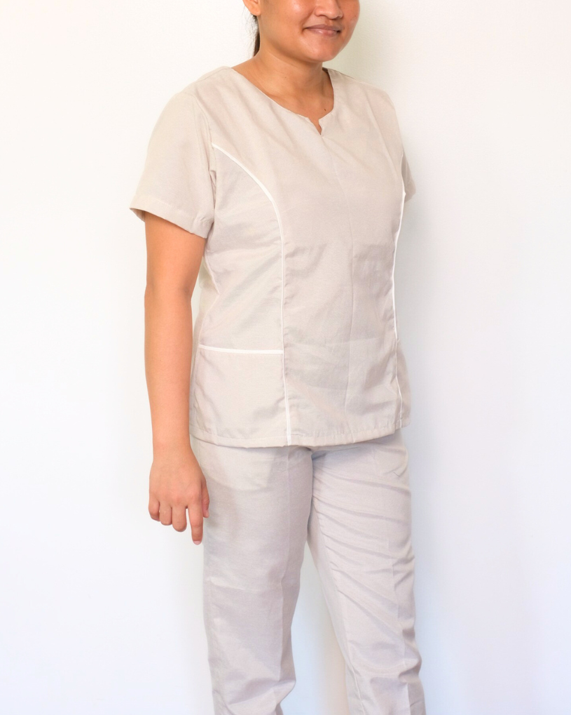 Mary Anne in Beige Chambray - Set (Regular Size)