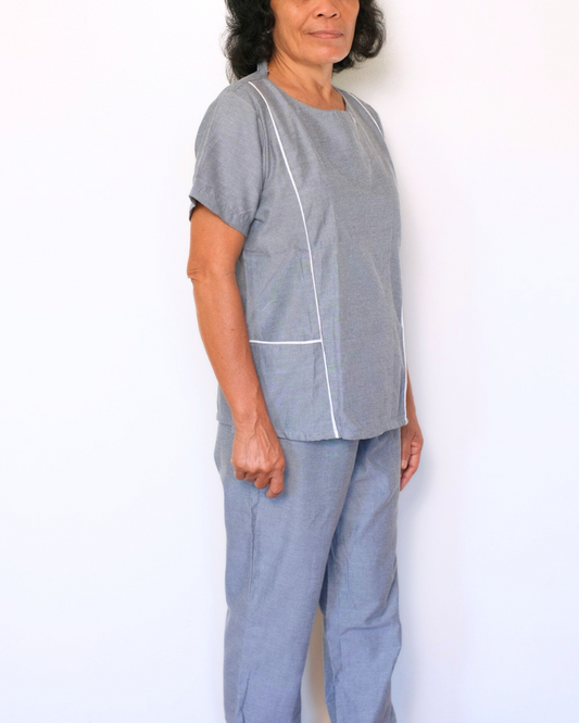 Anna in Grey Chambray - Set (Plus Size)