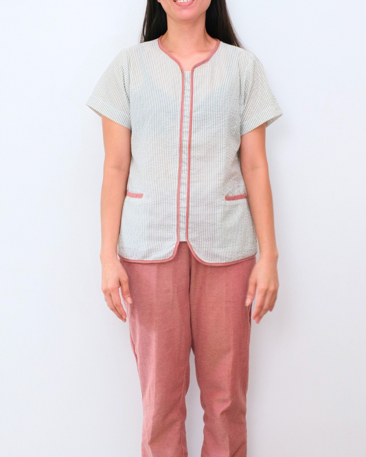 Rose in Seer Sucker - Set (Regular Size)