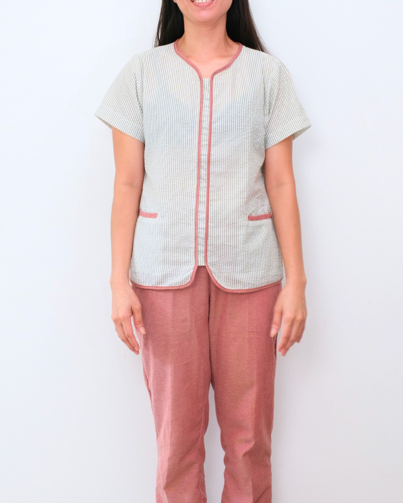 Rose in Seer Sucker - Set (Regular Size)