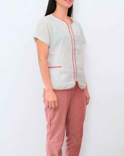 Rose in Seer Sucker - Set (Regular Size)